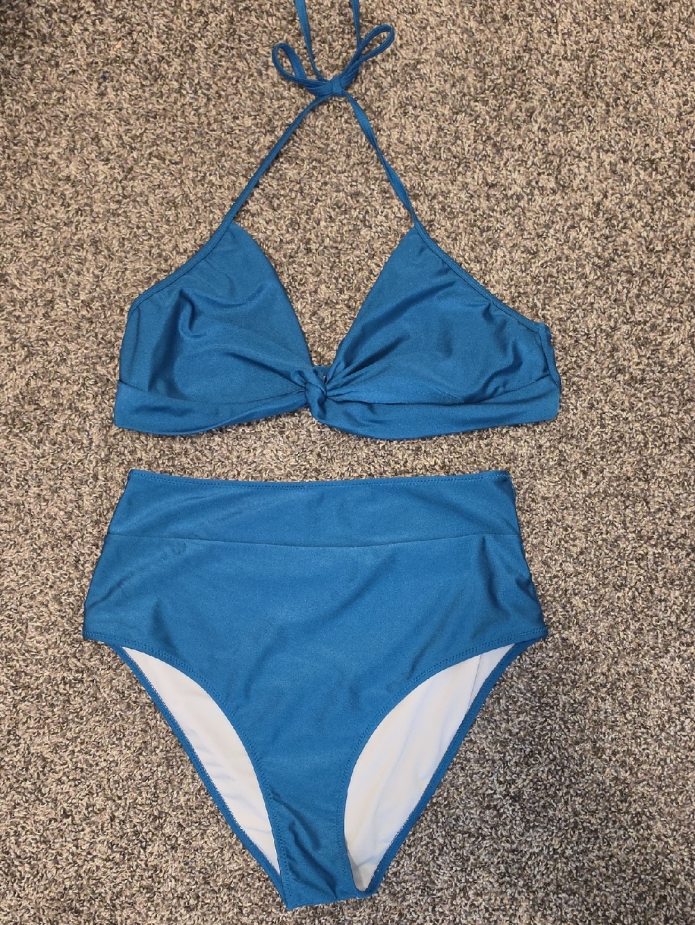 Blue High-Waist Bikini Set - Women's Swim Sz XL